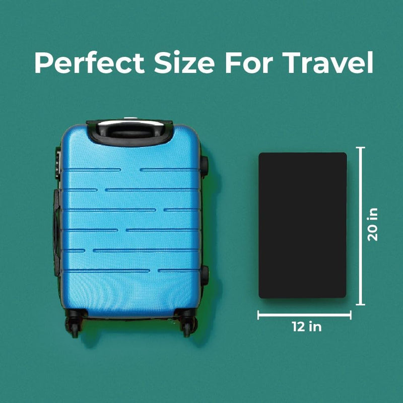 BLACK+DECKER Small Travel Desk Mat 12"x20" – Compact Office Desk Pad & Laptop Protector
