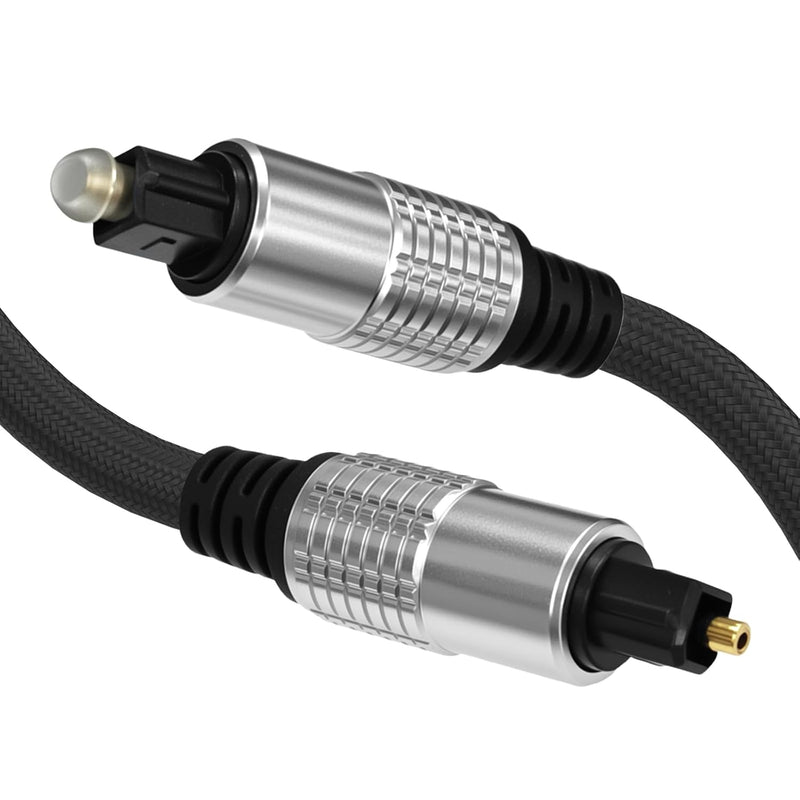 Cyberguys Optical Audio Cable – Braided Toslink Digital Cord for TV & Soundbar