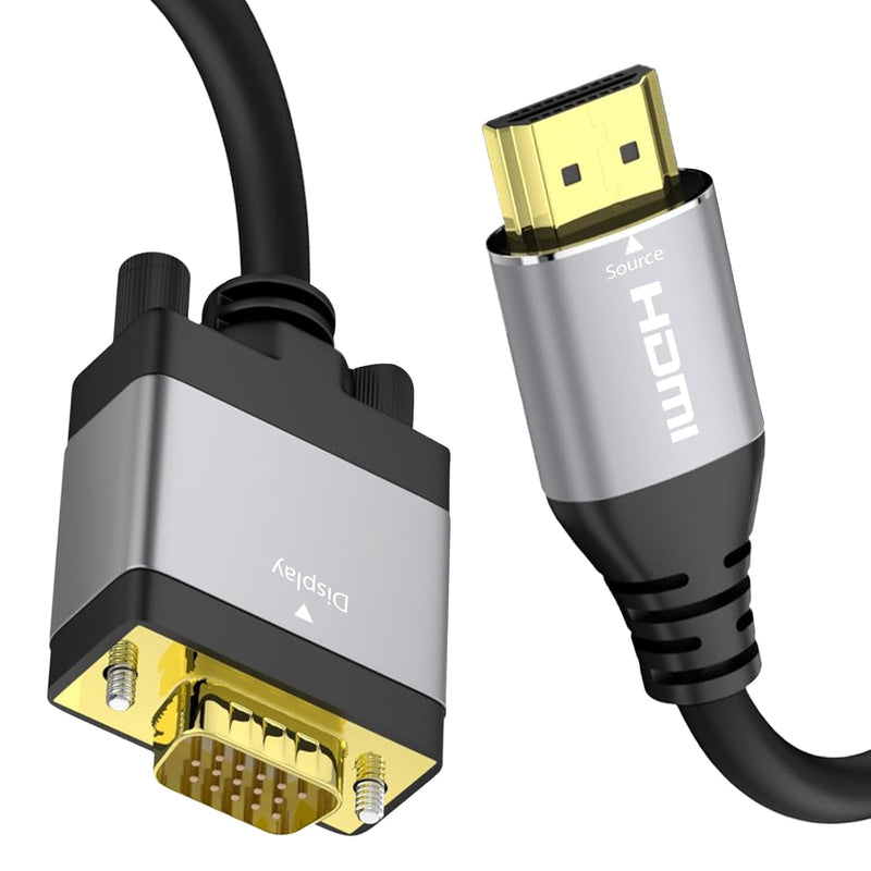 Cyberguys HDMI to VGA Cable (6ft) – Plug & Play HDMI to VGA Converter w/IC Chip, 1080P@60Hz