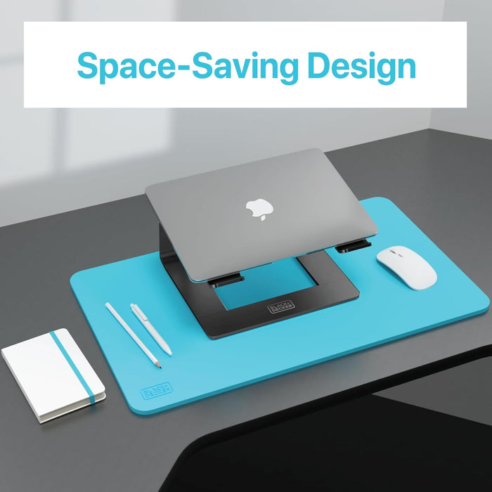 BLACK+DECKER Laptop Stand for Computer Desk, Ergonomic Laptop Stand for Desk, Laptop Riser Compatible with MacBook Notebook, Laptop Holder, Durable Aluminum Computer Riser Accessories