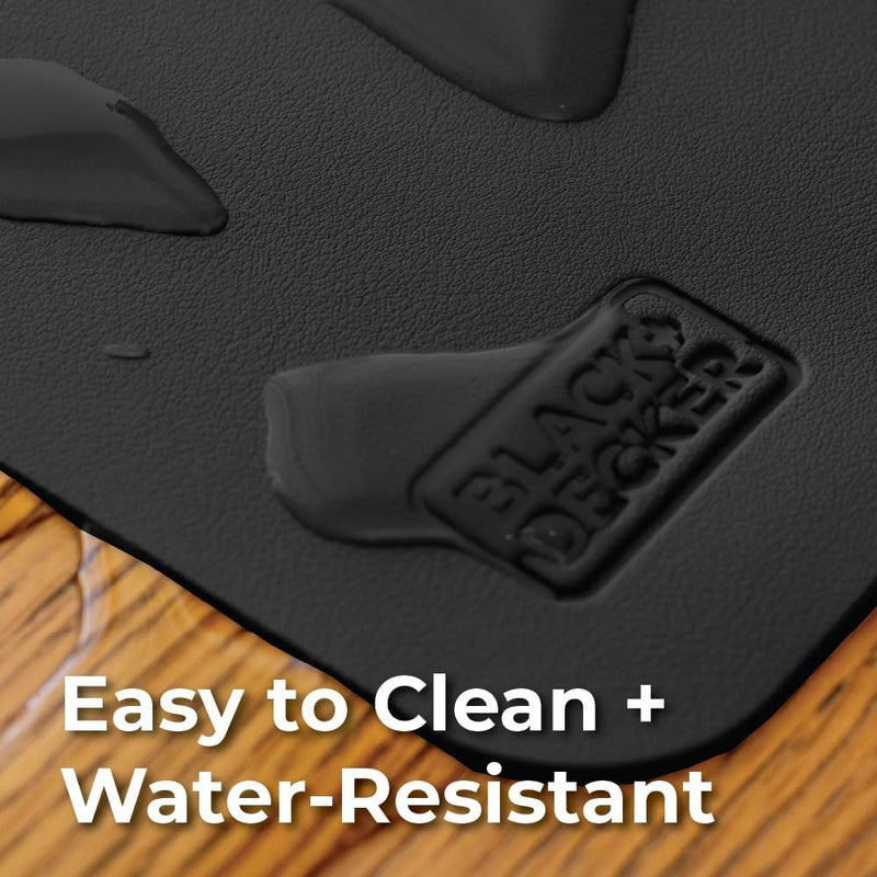 BLACK+DECKER Small Travel Desk Mat 12"x20" – Compact Office Desk Pad & Laptop Protector