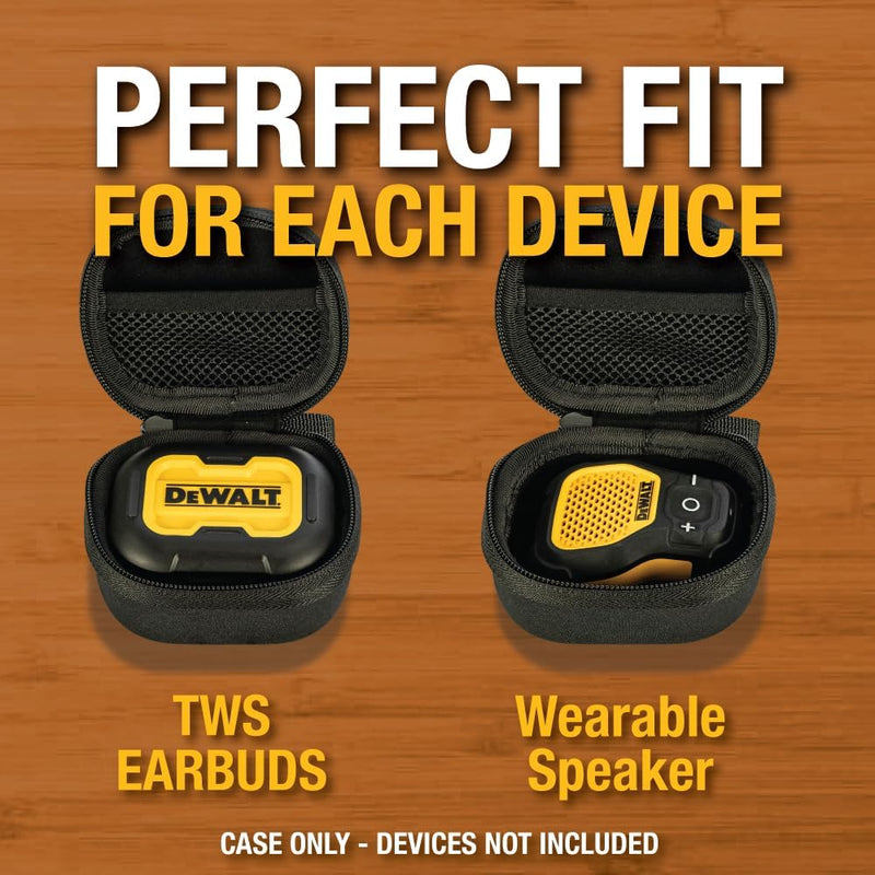DEWALT Protective Headphone Case – TWS Earbuds & Wearable Speaker