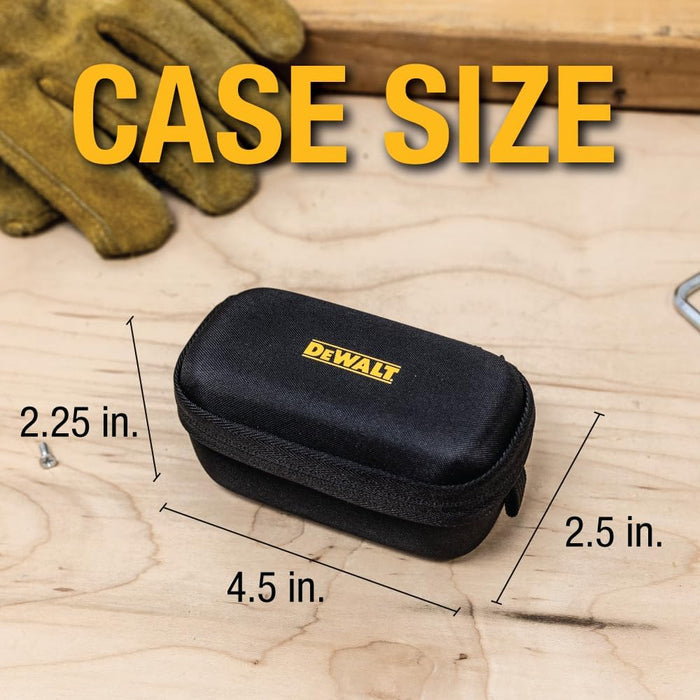 DEWALT Heavy Duty Protective Headphone Case for TWS ProX2 ANC Earbuds, Compact Lightweight w/EVA Earphone Hard Shell Case, Headset Travel Carry Shock/Water-Resistant, Soft Interior & Accessory Pocket