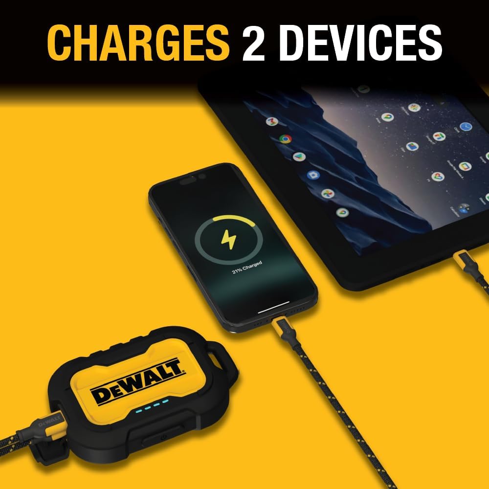 DEWALT Heavy Duty 10,000mAh Portable Power Bank - Thumbnail 3