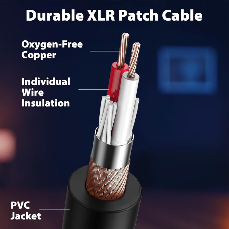 Cyberguys 3.5mm to XLR Male Audio Cable – TRS to XLR Balanced Studio Cord