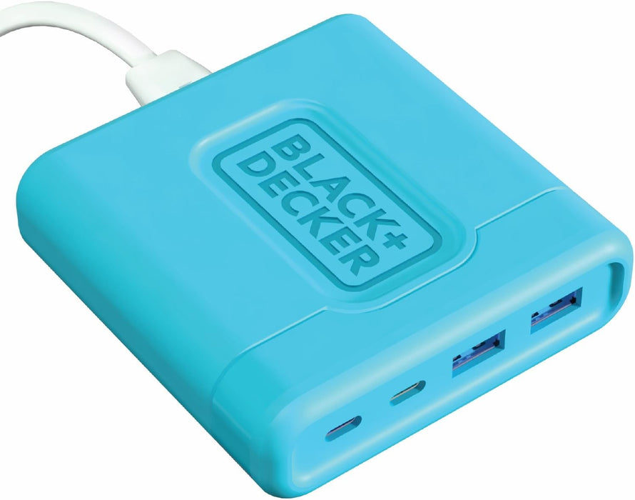 BLACK+DECKER USB C Fast Charger 65W 4 Port Type USB C Charging Station Hub Block TypeC Wall Charger Power Strip Adapter Plug 2 USBC 2 USBA for iPad iPhone 15 14 13 12 Pro Max Pixel Note Galaxy, Black