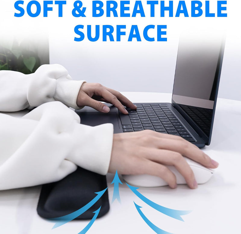 Cyberguys Ergonomic Mouse Pad and Keyboard Wrist Rest Set, Silicone Gel