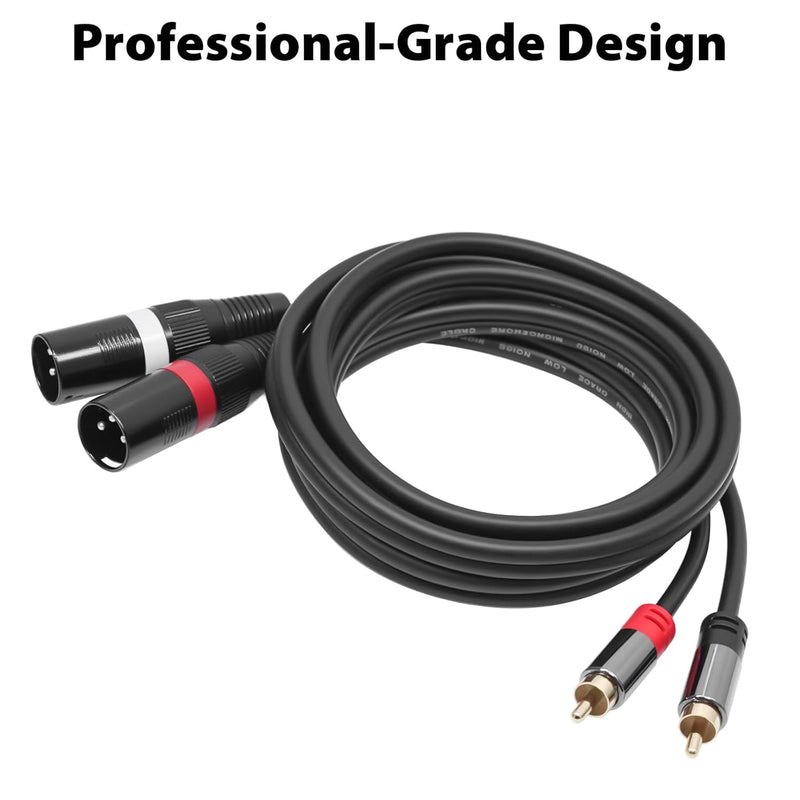 Cyberguys RCA to XLR Audio Cable – Bi-Directional Shielded Stereo Cord