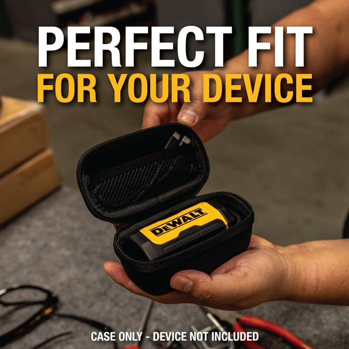 DEWALT Heavy Duty Protective Headphone Case for TWS ProX2 ANC Earbuds, Compact Lightweight w/EVA Earphone Hard Shell Case, Headset Travel Carry Shock/Water-Resistant, Soft Interior & Accessory Pocket