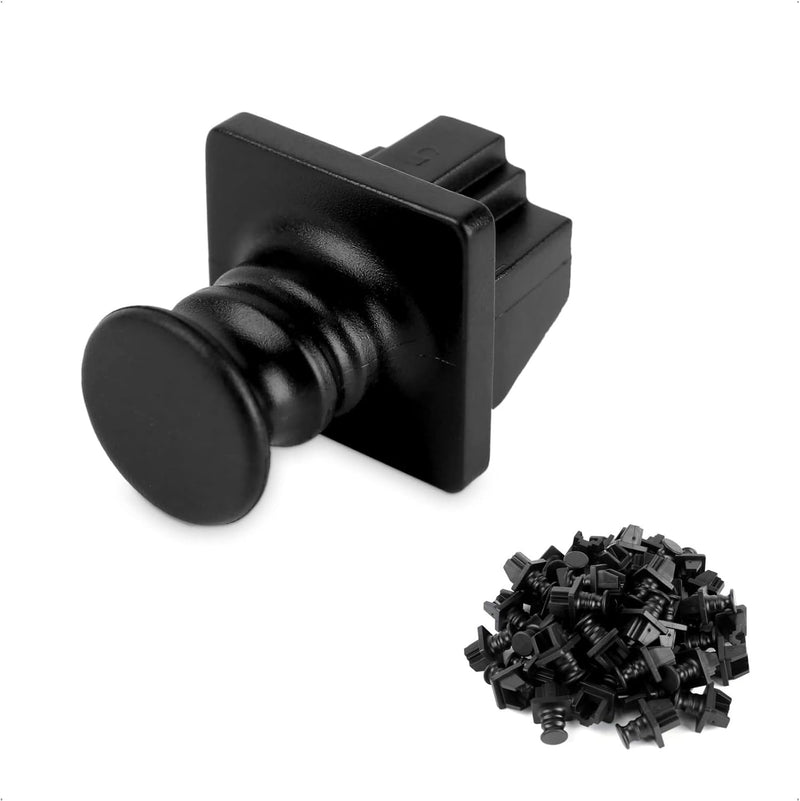 Cyberguys RJ45 Dust Cover Caps, Black – 50-Pack