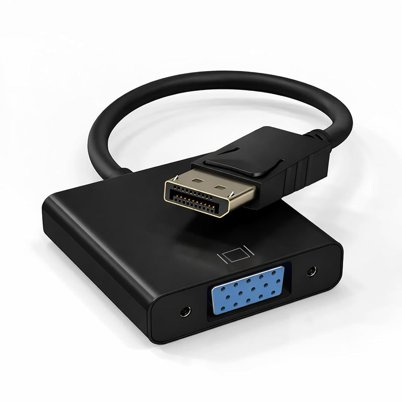 Cyberguys DisplayPort to VGA Adapter Cable, 1080p with Secure Latch