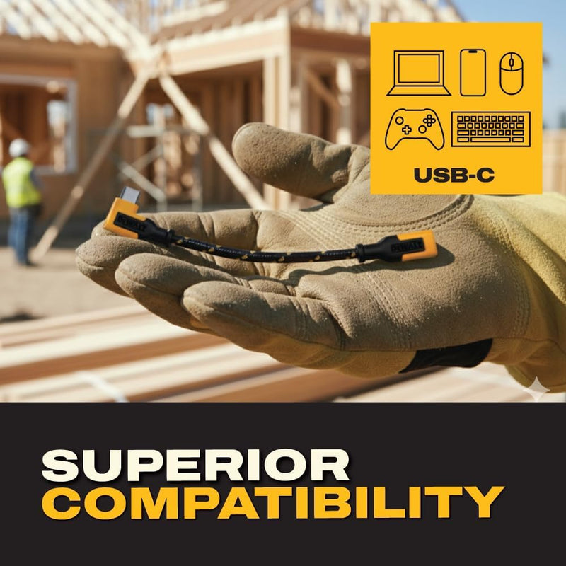 DEWALT USB-C to USB-A Adapter 4-Pack – Fast Charging & 5Gbps Data Converter