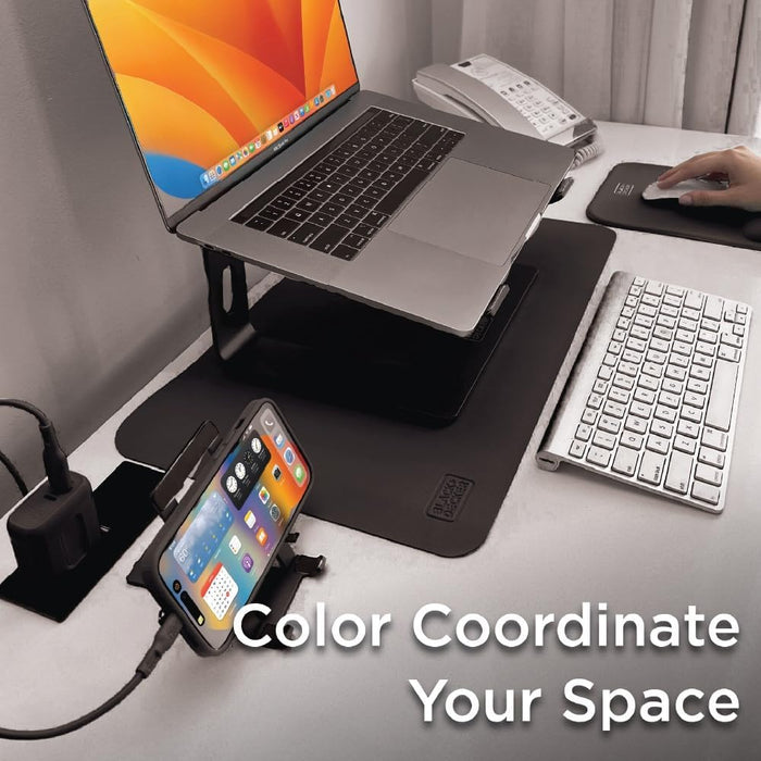 BLACK+DECKER Small Travel Desk Mat 12"x20" – Compact Office Desk Pad & Laptop Protector