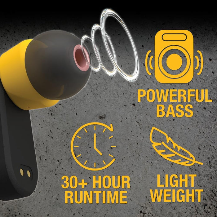 DEWALT True Wireless Bluetooth Earbuds
