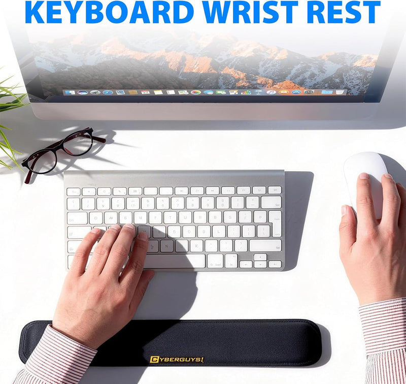 Cyberguys Ergonomic Keyboard Wrist Rest, Silicone Gel with Non-Slip Base