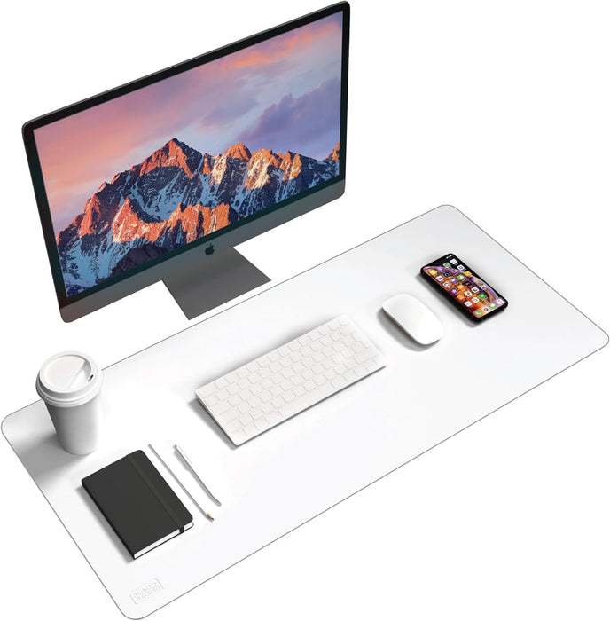 BLACK+DECKER Faux Leather Desk Mat – Keyboard & Mouse Pad, Office Desk Protector