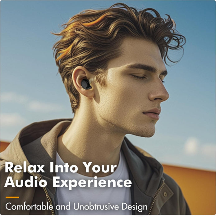 Mini Wireless Earbuds – Auto Pairing, Lightweight IPX4 Headphones w/Mic & Charging Case