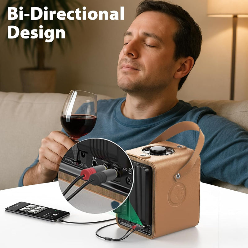 Cyberguys 3.5mm to RCA Audio Cable – Aux to RCA Stereo Cord, Gold-Plated Connectors