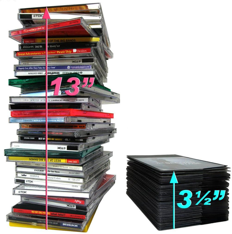 DiscSox CD Pro Sleeves, Fabric-Lined Archival CD Storage – 25-Pack
