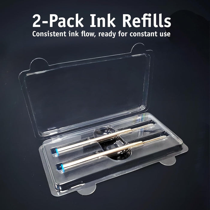Stylus Pen Ink Refills - Replacement Ink Pen Refills for DEWALT 3-in-1 Stylus Pen - 2-Pack Pen Ink Cartridges - Ink Pen Refills Black or Blue - Ballpoint Pen Refills - 2 Count