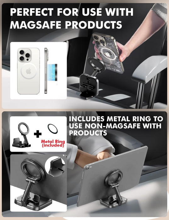 MagSafe Airplane Phone Holder – Hands-Free Travel Mount for iPhone 16/15 & Long Flights