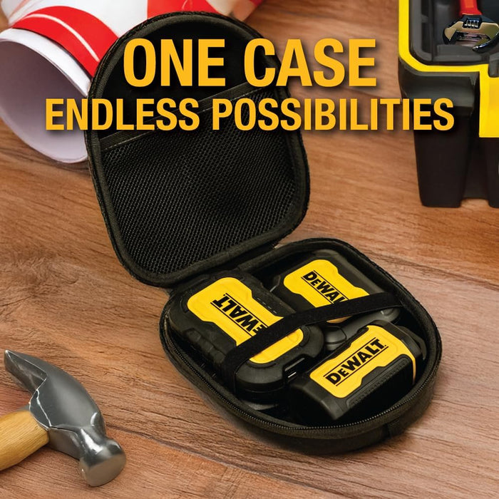 DEWALT Heavy Duty Protective Case – Neckband Earbuds Travel Storage