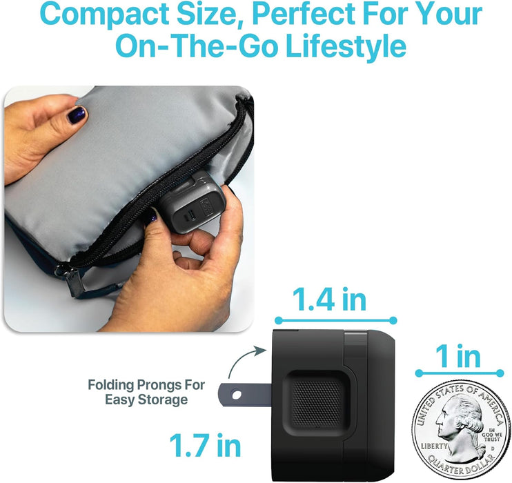 BLACK+DECKER 20W GaN USB-C Wall Charger – Compact PD Fast Charging Block for iPhone, iPad & Samsung