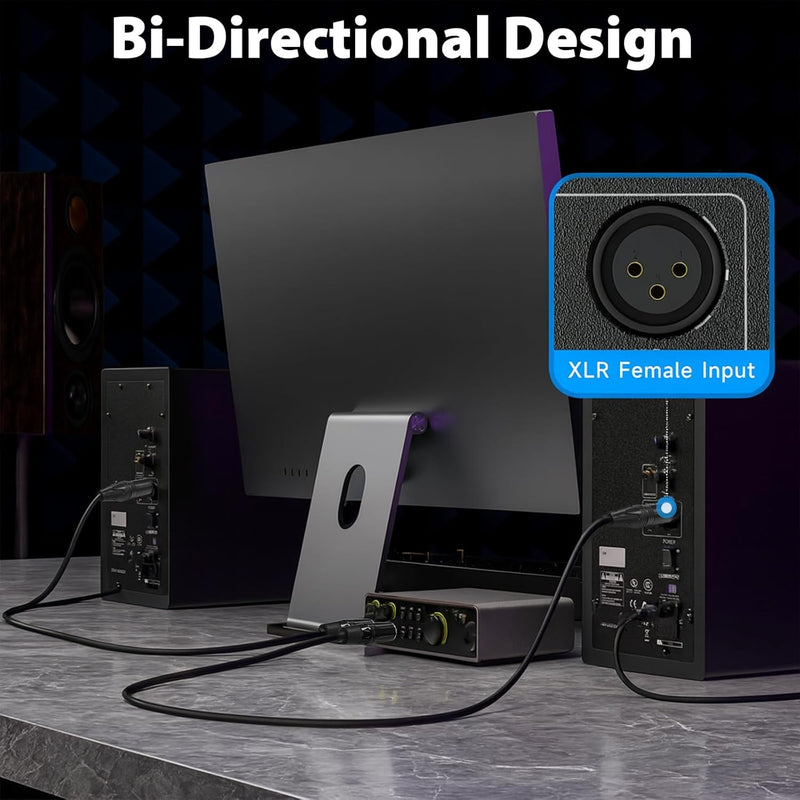 Cyberguys 3.5mm to XLR Male Audio Cable – TRS to XLR Balanced Studio Cord