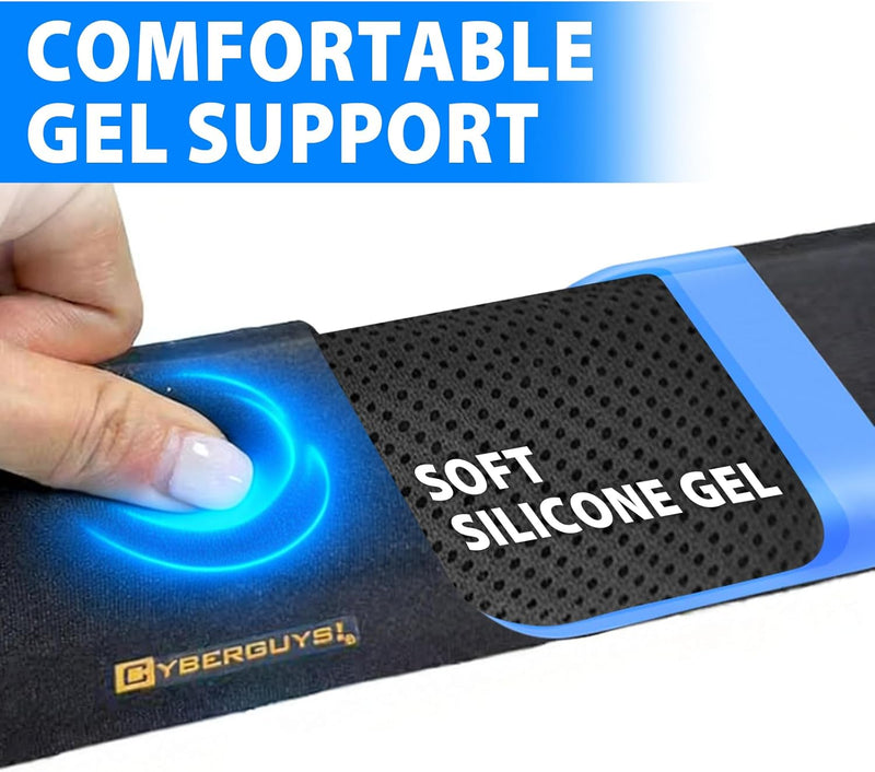 Cyberguys Ergonomic Keyboard Wrist Rest, Silicone Gel with Non-Slip Base
