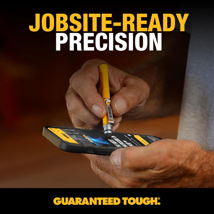 DEWALT Heavy Duty 3-in-1 Mini Stylus Pocket Pen, Tablet Pens for iPad, EDC Touch Screen Pens, Ballpoint w/Touchscreen Tip, Keypad Tip, Compatible iPhone Stylus Pen, Extra Ink Cartridge, Gifts for Dad
