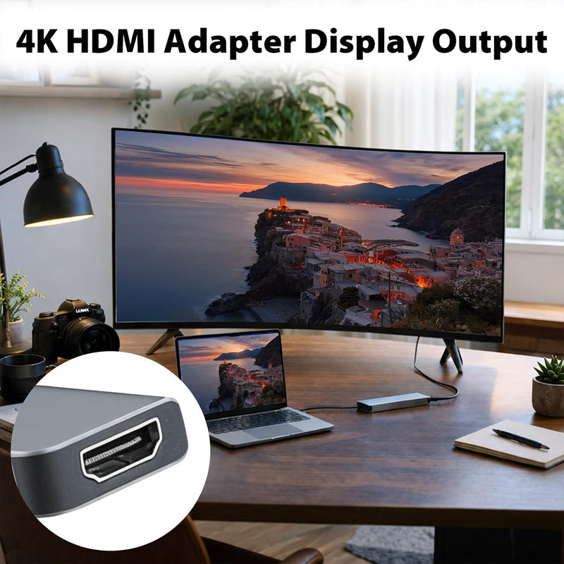 Cyberguys 7-in-1 USB-C Hub with 4K HDMI, 100W PD and Card Reader