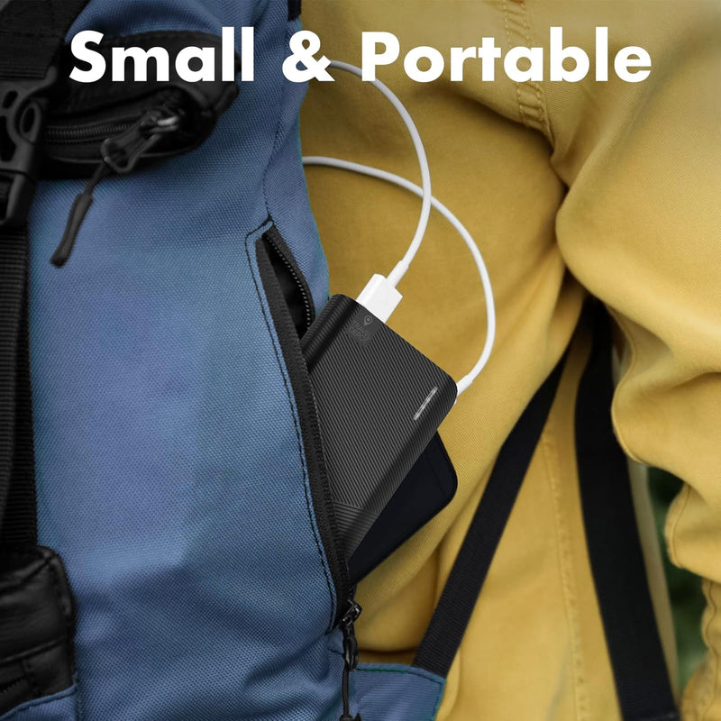 3-Port 6000mAh Portable Power Bank – Fast USB-C Charger with Flashlight for iPhone & Android