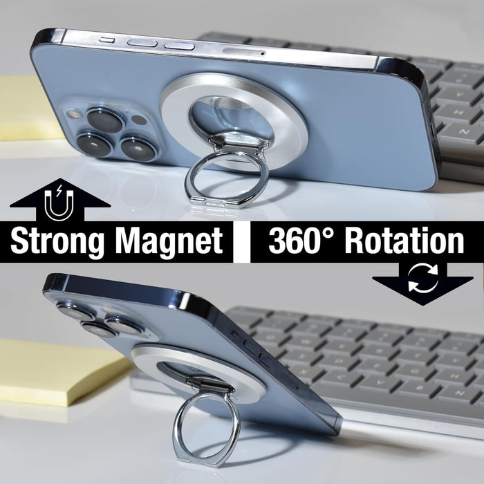 CYBERGUYS MagSafe Magnetic Phone Ring Holder – Bottle Opener, Grip Stand, Compatible w/iPhone 12–16 Series, Pro, Pro Max, Mini