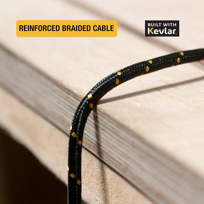 DEWALT Heavy Duty USB-A to USB-C Cable – Fast Charging Cord for iPhone, MacBook, iPad, Samsung