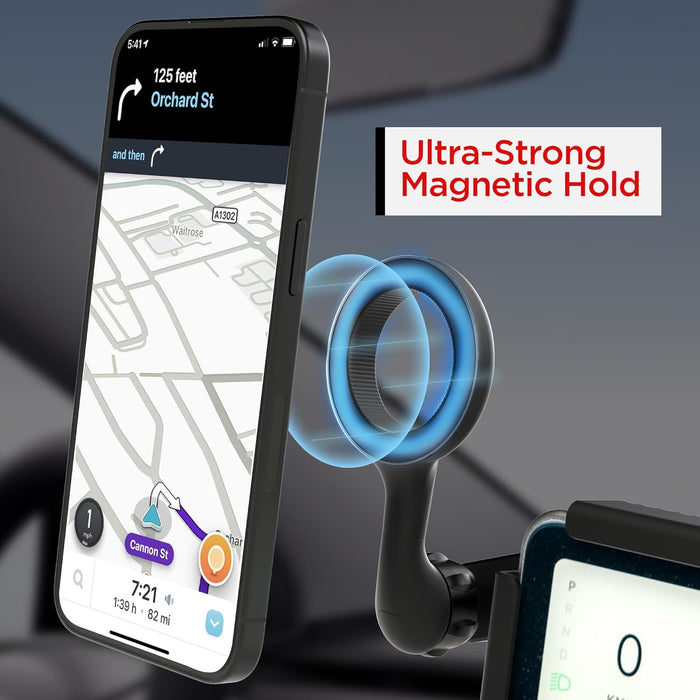 Magnetic Phone Mount for Tesla Monitor - Tesla Model 3/Y X/S (2022) Accessories for All Cell Phones - Strong Magnetic Hold Tesla Phone Mount - Tesla Phone Holder Mag Safe Compatible - Black