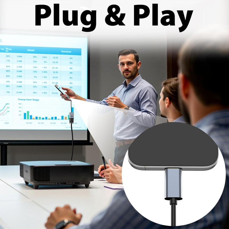 Cyberguys USB-C to DVI Adapter – Type-C to DVI Converter, 4K@30Hz Plug & Play Video