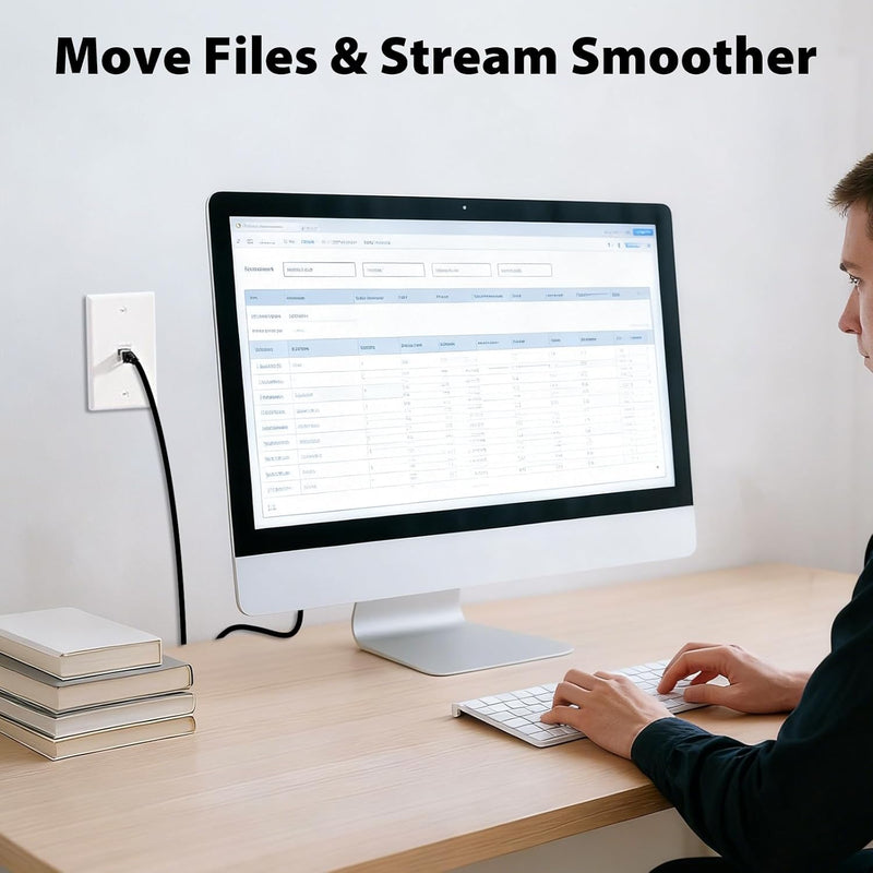 Cyberguys 90° Shielded CAT6A Keystone Jacks 6-Pack – Metal Housing