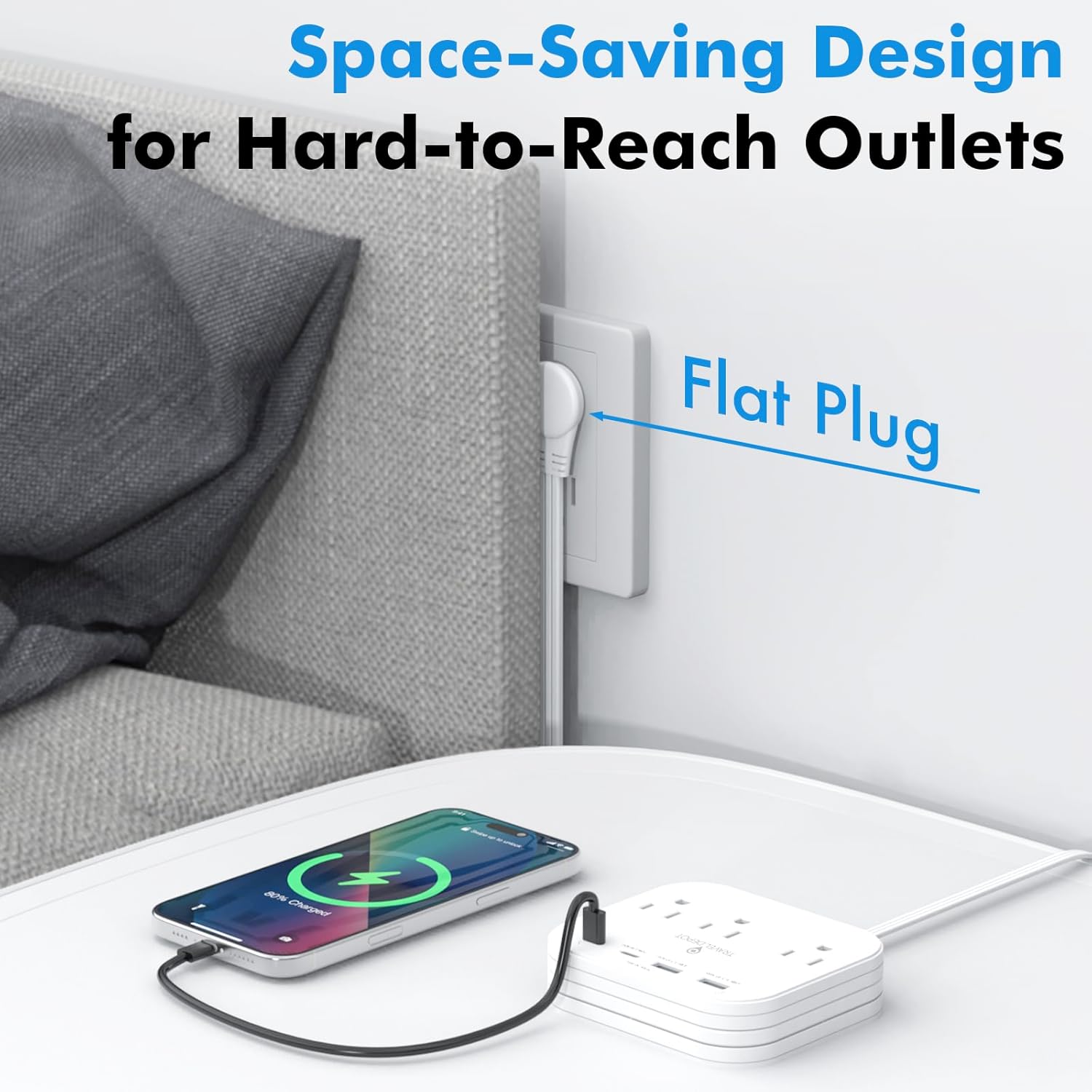 Cruise Essentials Flat Plug Power Strip - Thumbnail 2