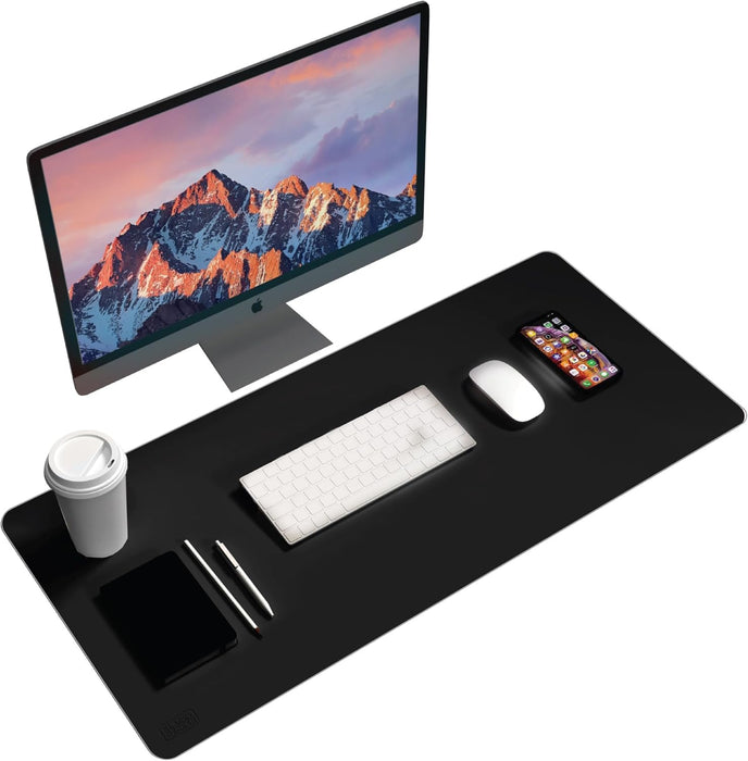 BLACK+DECKER Faux Leather Desk Mat – Keyboard & Mouse Pad, Office Desk Protector