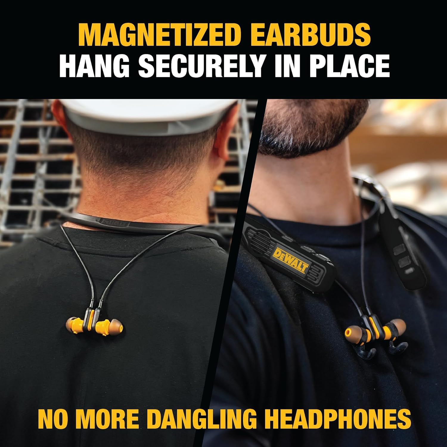 DEWALT Black Edition 2-in-1 Neckband Headphones & Wearable Speaker - Thumbnail 3