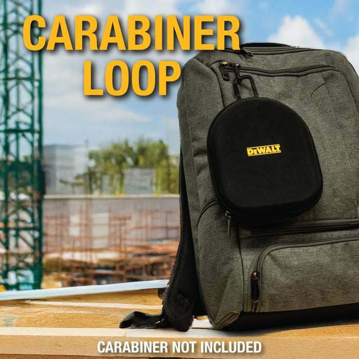 DEWALT Heavy Duty Protective Case – Neckband Earbuds Travel Storage