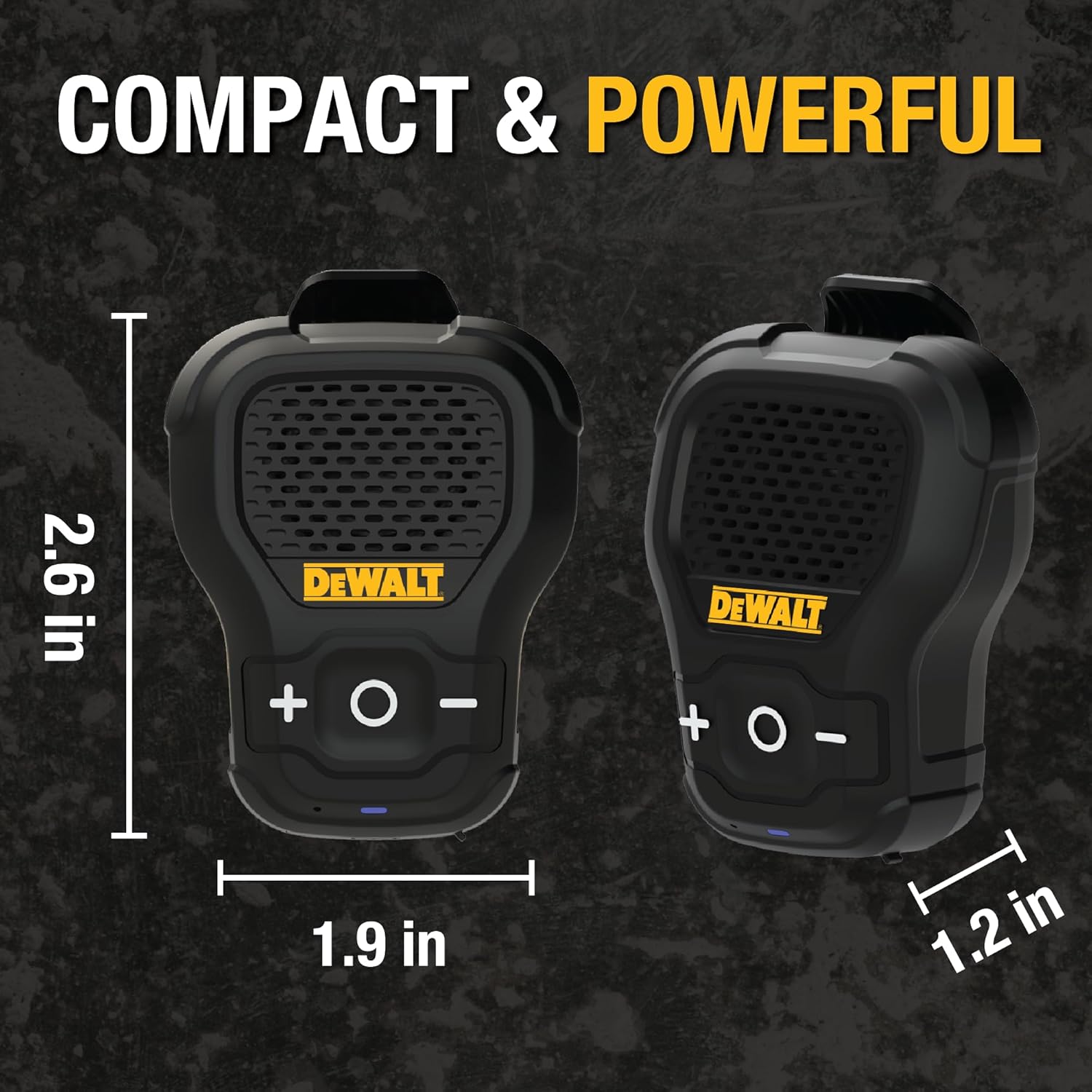 DEWALT Wearable Bluetooth Speaker – Onyx Edition - Thumbnail 2