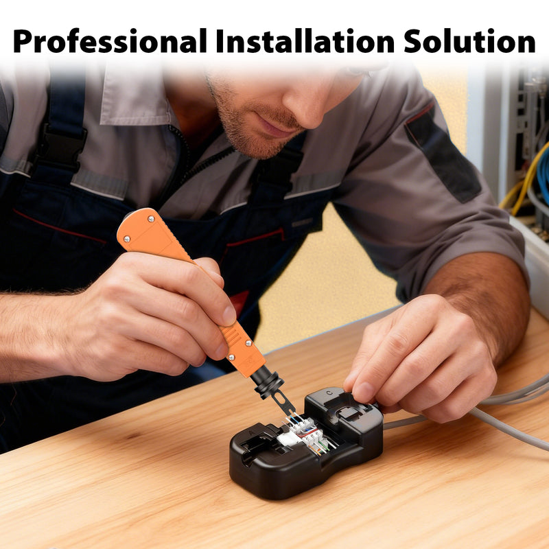 Heavy-Duty Keystone Jack Punch-Down Tool Stand for RJ45 & RJ11 Terminations