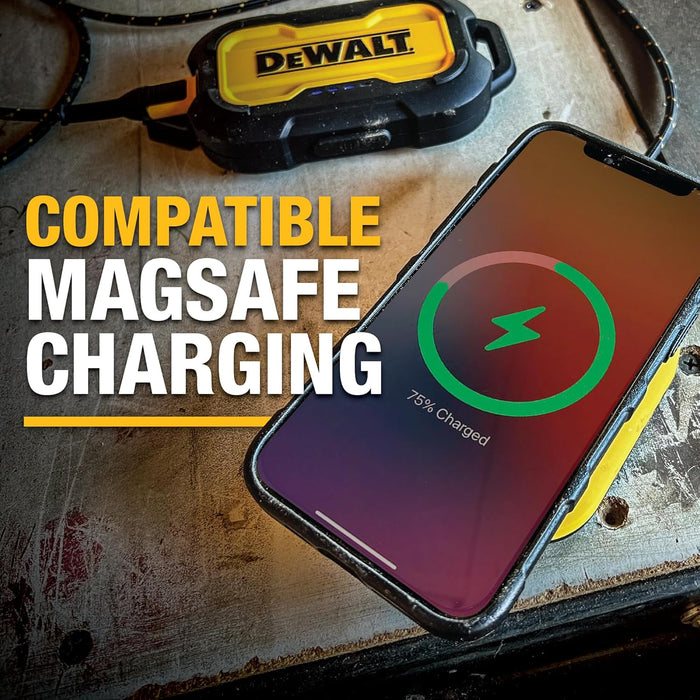 DEWALT Heavy Duty Strong Magnetic for iPhone - Case Fits MagSafe, Drop Resistant Impact Protective Back Cover, Shockproof Slim Fit, Matte Black