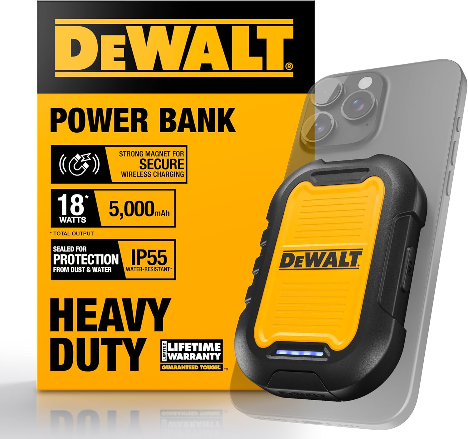 DEWALT 5,000mAh Magnetic Power Bank - Thumbnail 2