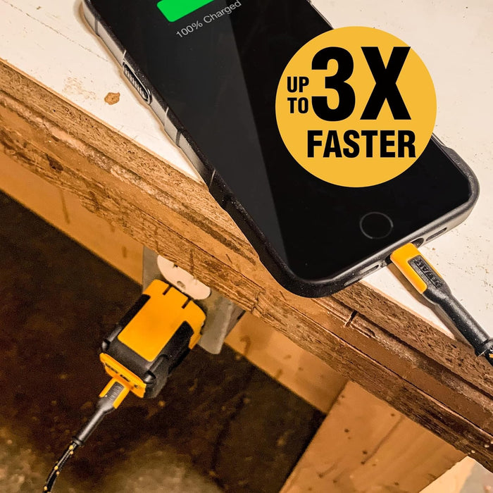 DEWALT Heavy Duty 30W PD USB Wall Charger, Worksite USB-C Chargers, Type C Fast Charger, Foldable Plug, Compatible with iPhone 16 15 14 13 12 Pro Max iPad Pro