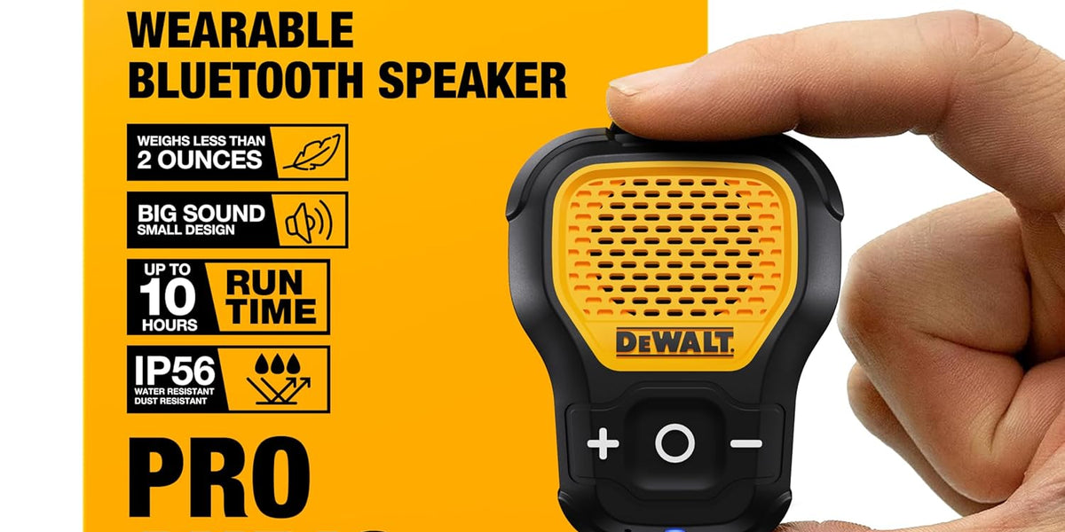 m*u様 DEWALT イヤーマフ 防音 Bluetooth 付き DEWALT Wearable Bluetooth Speaker – Yellow — Cyberguys