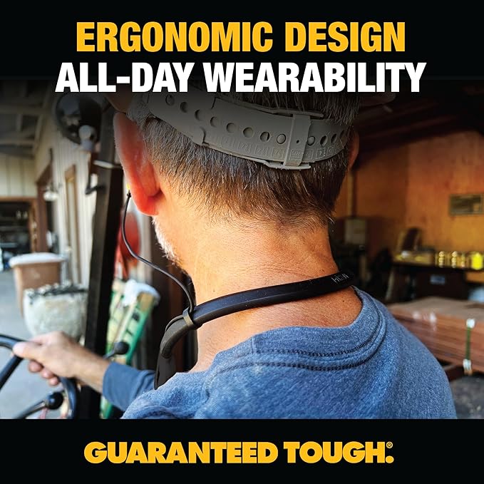 DEWALT Black Edition 2-in-1 Neckband Headphones & Wearable Speaker