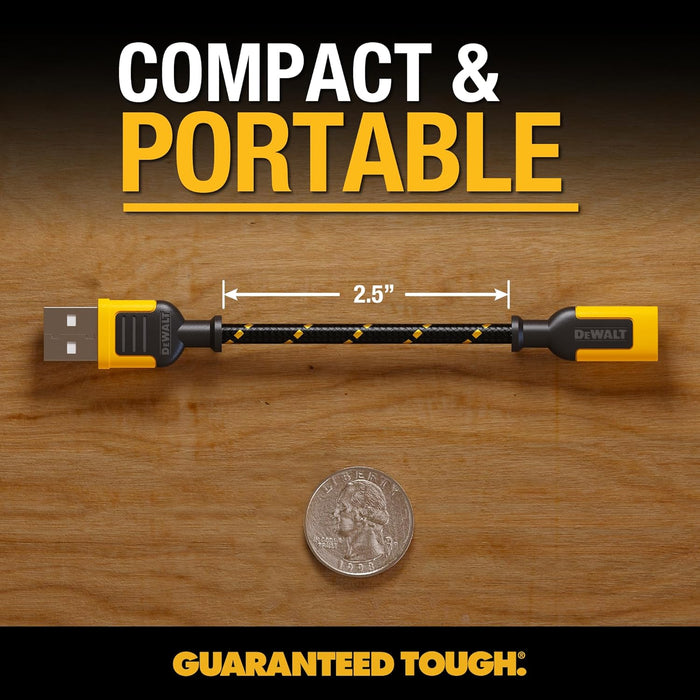 DEWALT Heavy Duty USB-A to USB-C Adapter (2-Pack) – USB-C Female to USB-A OTG Converter for iPhone, iPad, Samsung