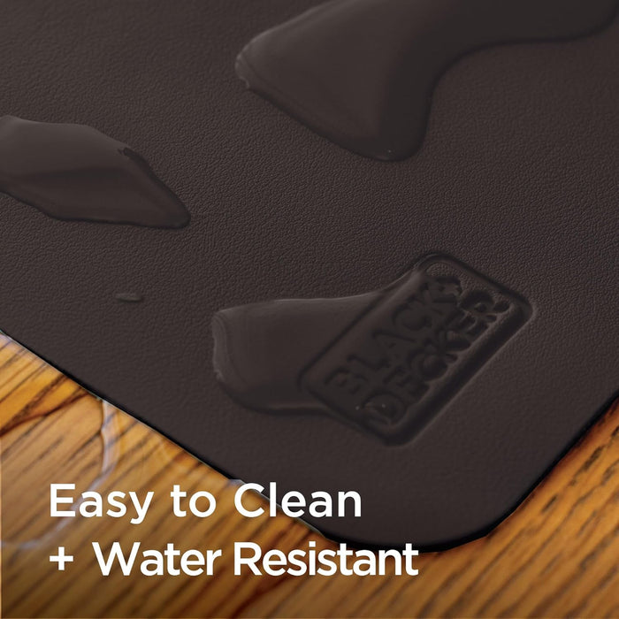 BLACK+DECKER Faux Leather Desk Mat – Keyboard & Mouse Pad, Office Desk Protector